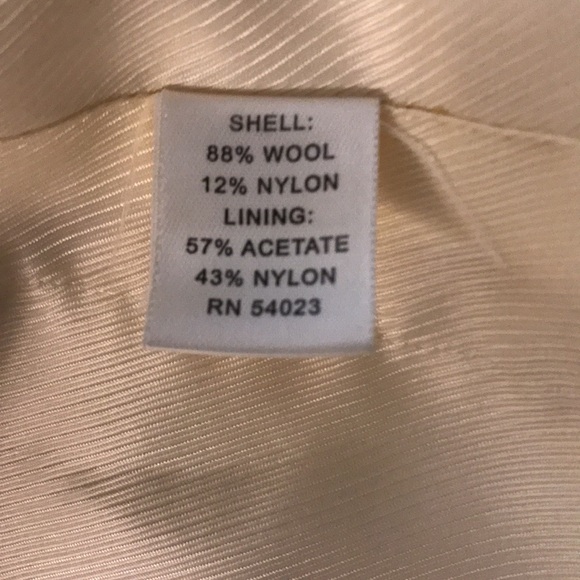 Banana Republic Cream Ivory Wool Double Breasted Women's Coat Size L - Picture 11 of 16